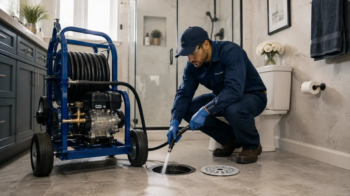 Bathroom Drain Hydro Jetting in Moreno Valley