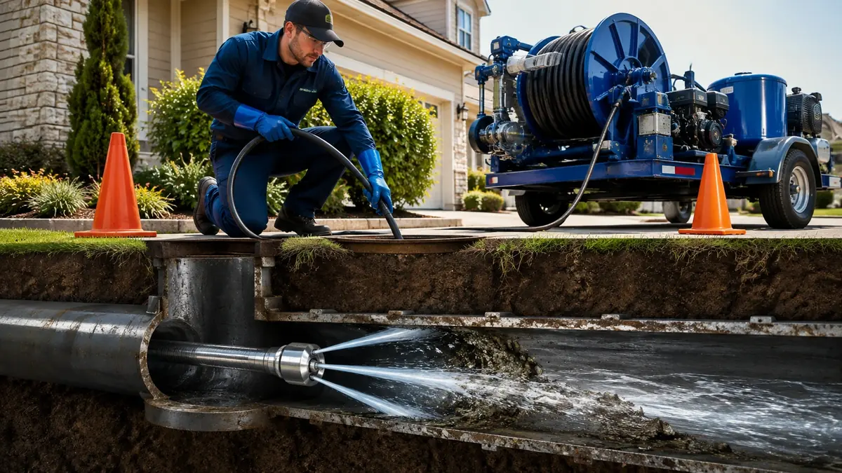 Main Sewer Line Hydro Jet Cleaning in Moreno Valley